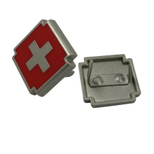Rotes Kreuz Design Custom Metal Logo Platte für Handtaschen